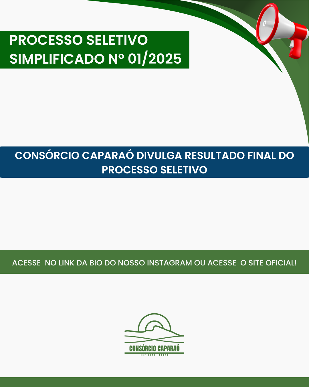 RESULTADO PRELIMINAR PROCESSO SELETIVO